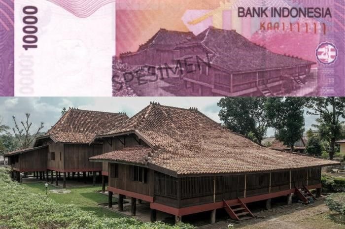 Potret Rumah Limas di Gambar Uang Rp10.000 Tahun 2005.
