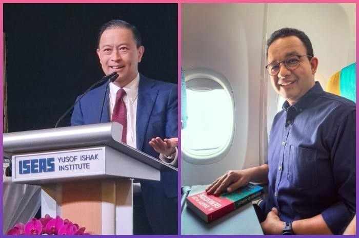 Potret eks Mendag RI Tom Lembong dan eks Mendikbud RI Anies Baswedan.