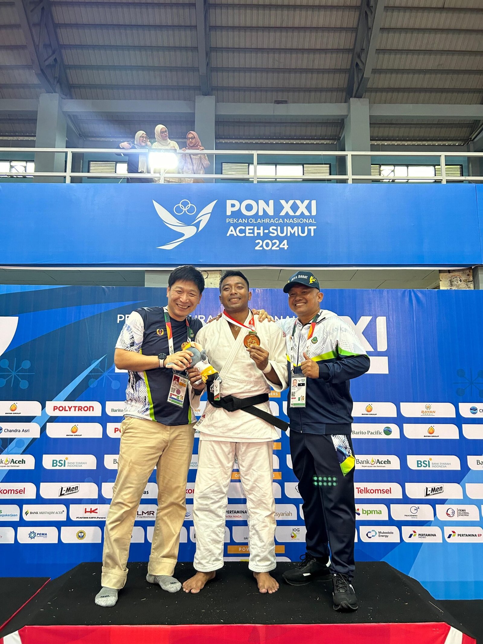 Atlet Judo Polri dari provinsi Jawa Barat, Bharaka I Kadek Pasek Karisna yang berdinas di batalyon C resimen I pasukan Pelopor.